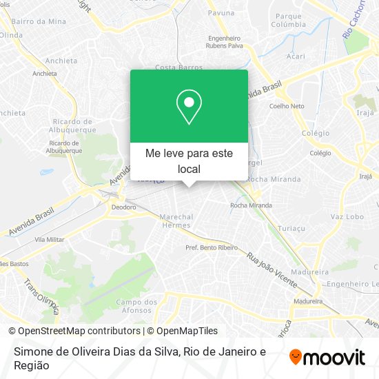 Simone de Oliveira Dias da Silva mapa