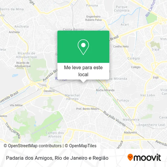 Padaria dos Amigos mapa