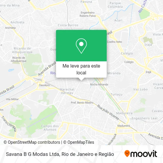 Savana B G Modas Ltda mapa