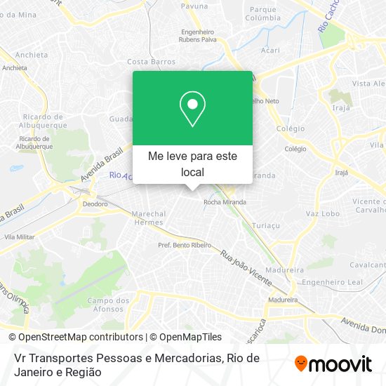 Vr Transportes Pessoas e Mercadorias mapa