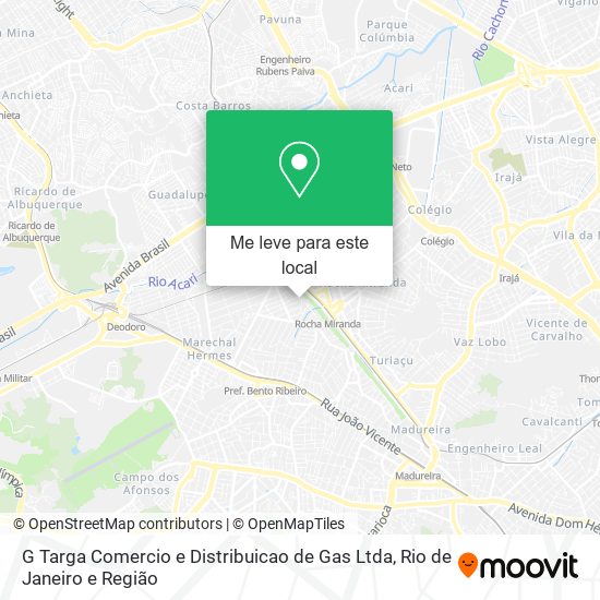 G Targa Comercio e Distribuicao de Gas Ltda mapa