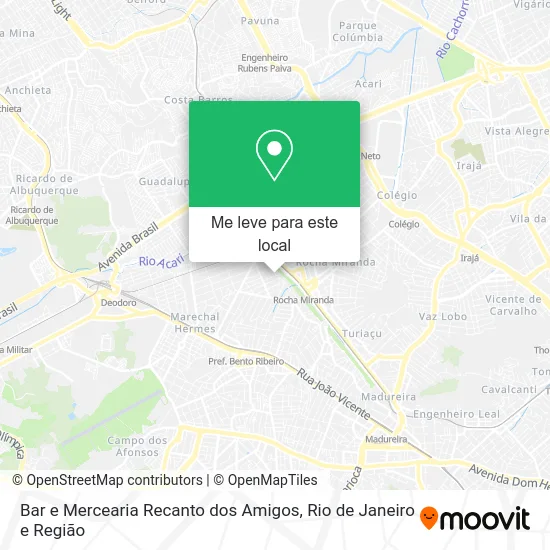 Bar e Mercearia Recanto dos Amigos mapa