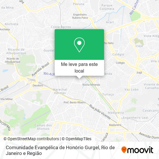 Comunidade Evangélica de Honório Gurgel mapa