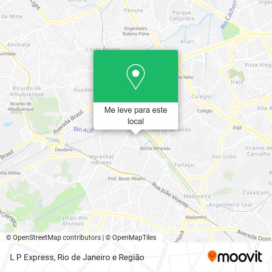 L P Express mapa