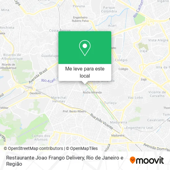 Restaurante Joao Frango Delivery mapa