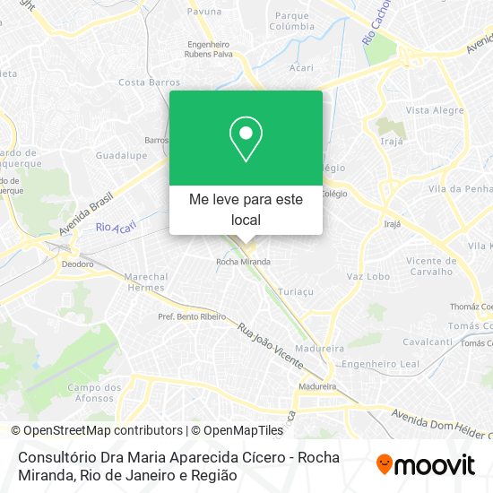 Consultório Dra Maria Aparecida Cícero - Rocha Miranda mapa