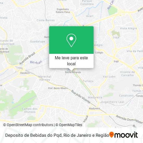 Deposito de Bebidas do Pqd mapa