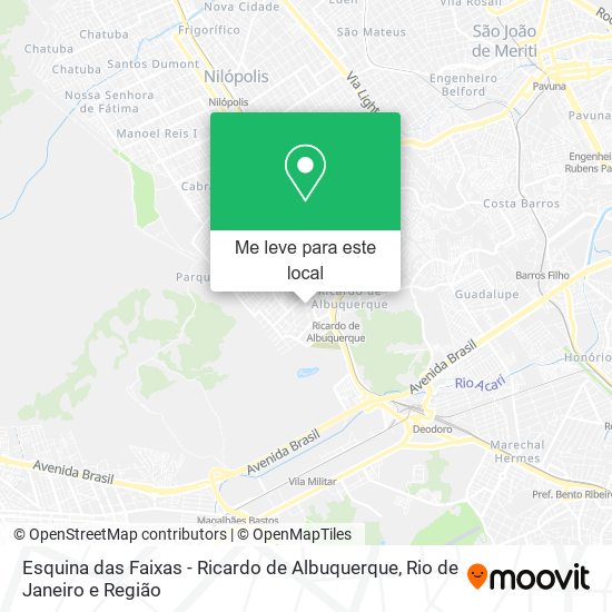 Esquina das Faixas - Ricardo de Albuquerque mapa