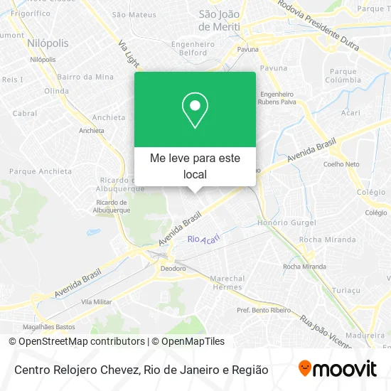 Centro Relojero Chevez mapa