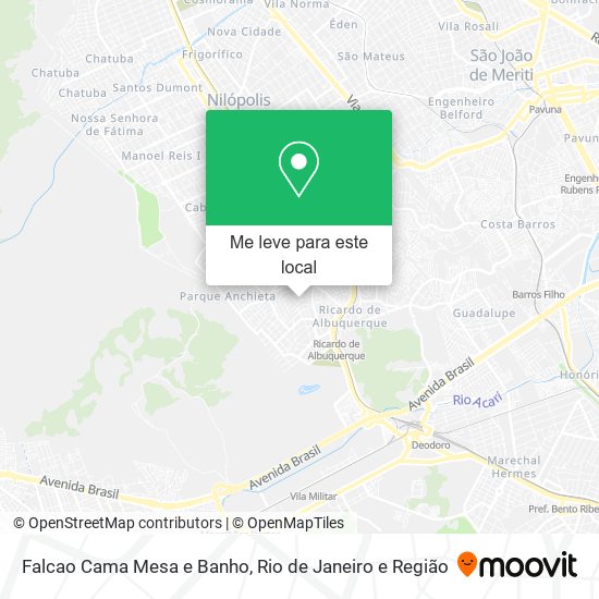 Falcao Cama Mesa e Banho mapa