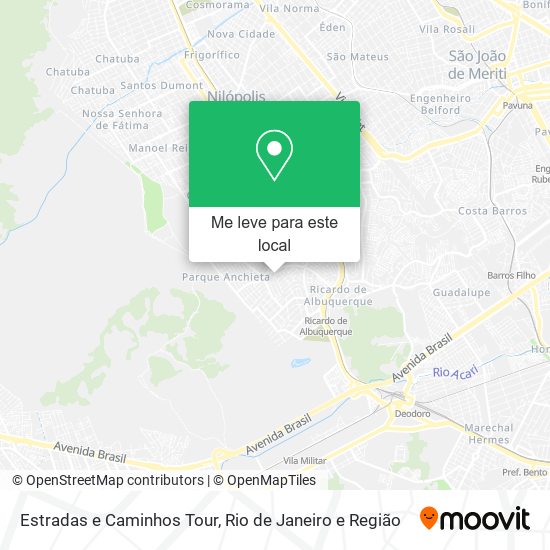 Estradas e Caminhos Tour mapa