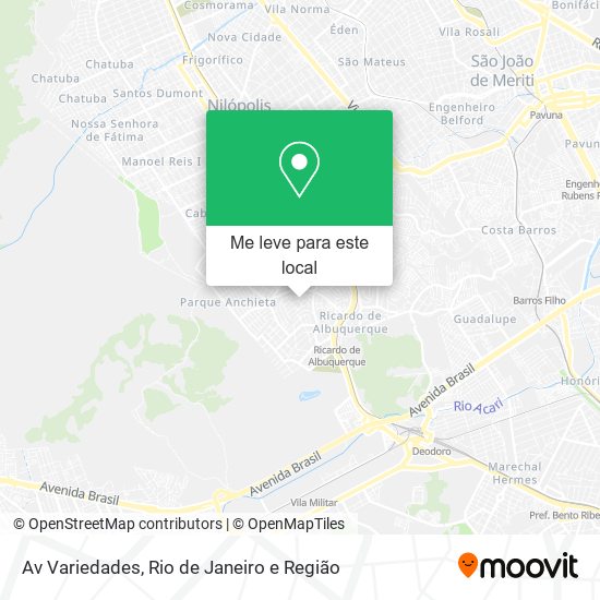 Av Variedades mapa