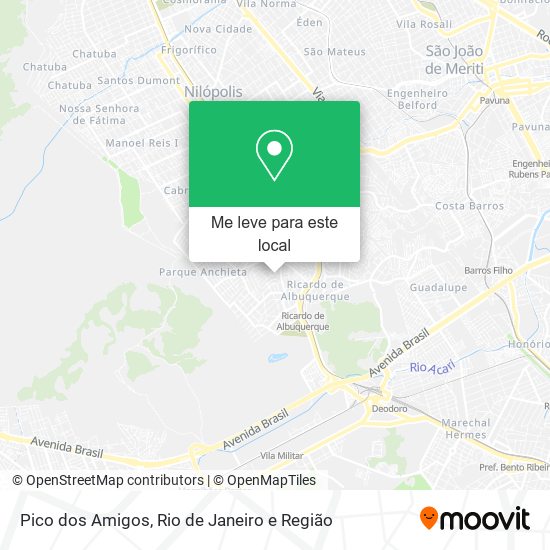 Pico dos Amigos mapa