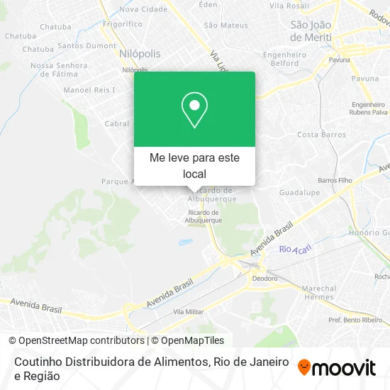 Coutinho Distribuidora de Alimentos mapa
