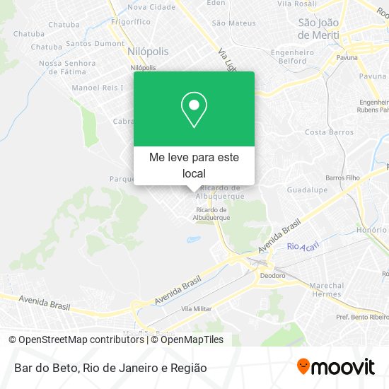 Bar do Beto mapa