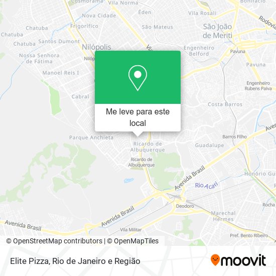 Elite Pizza mapa