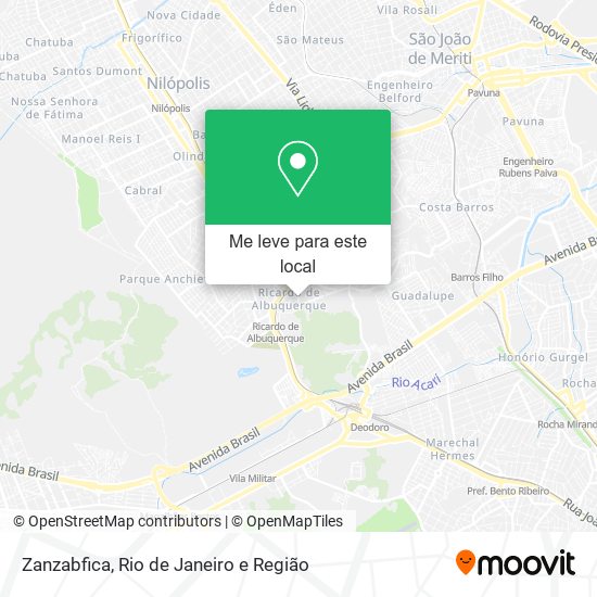 Zanzabfica mapa