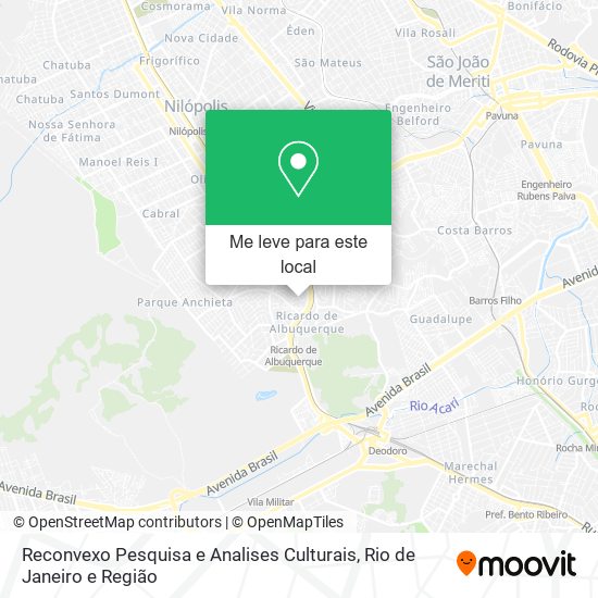 Reconvexo Pesquisa e Analises Culturais mapa