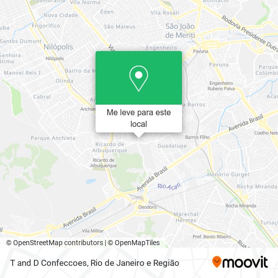 T and D Confeccoes mapa