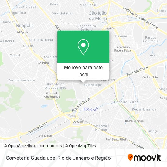 Sorveteria Guadalupe mapa