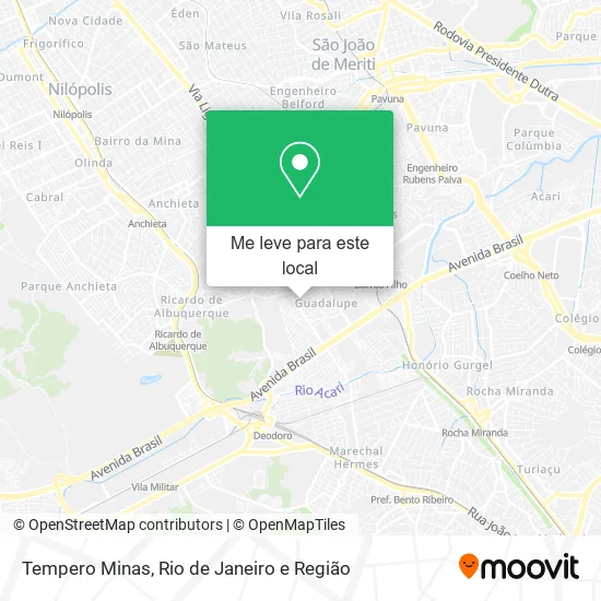 Tempero Minas mapa