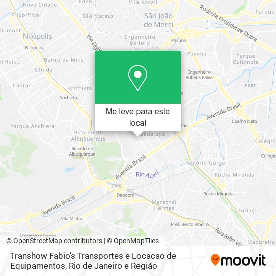 Transhow Fabio's Transportes e Locacao de Equipamentos mapa