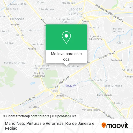 Mario Neto Pinturas e Reformas mapa