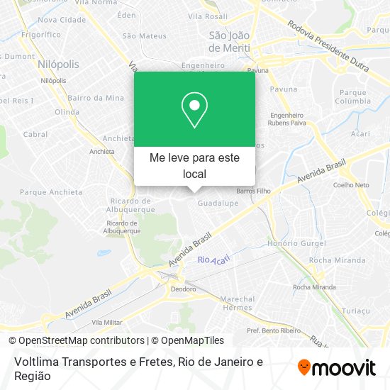 Voltlima Transportes e Fretes mapa