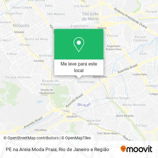 PE na Areia Moda Praia mapa
