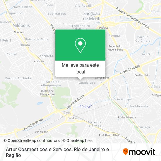 Artur Cosmesticos e Servicos mapa
