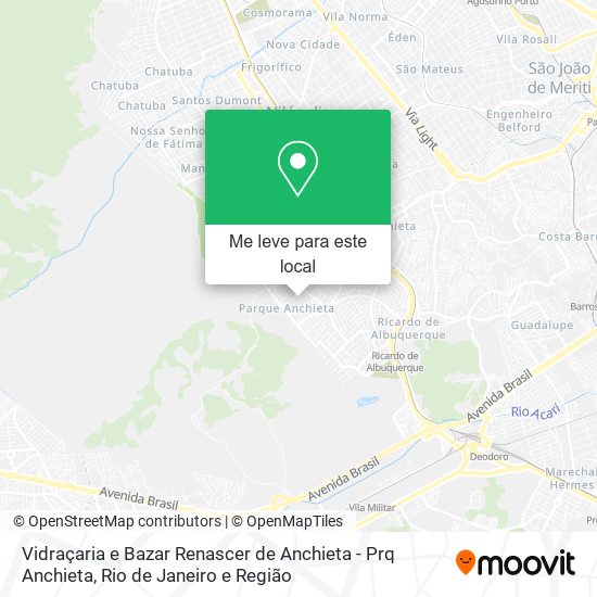 Vidraçaria e Bazar Renascer de Anchieta - Prq Anchieta mapa