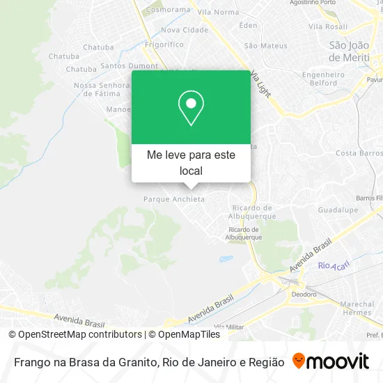Frango na Brasa da Granito mapa