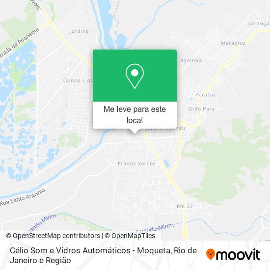 Célio Som e Vidros Automáticos - Moqueta mapa