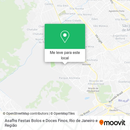 Asafhs Festas Bolos e Doces Finos mapa