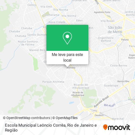 Escola Municipal Leôncio Corrêa mapa