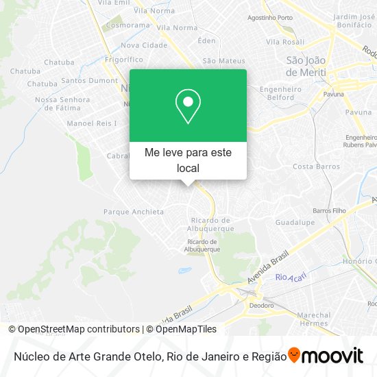 Núcleo de Arte Grande Otelo mapa