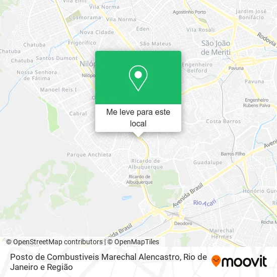 Posto de Combustiveis Marechal Alencastro mapa