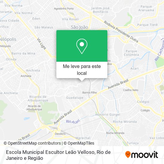 Escola Municipal Escultor Leão Velloso mapa