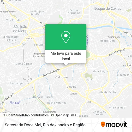 Sorveteria Doce Mel mapa