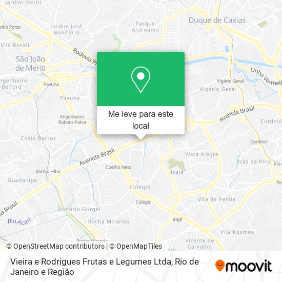 Vieira e Rodrigues Frutas e Legumes Ltda mapa