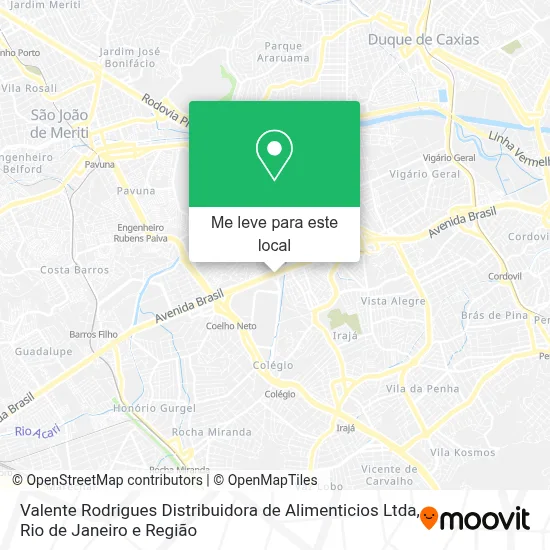 Valente Rodrigues Distribuidora de Alimenticios Ltda mapa
