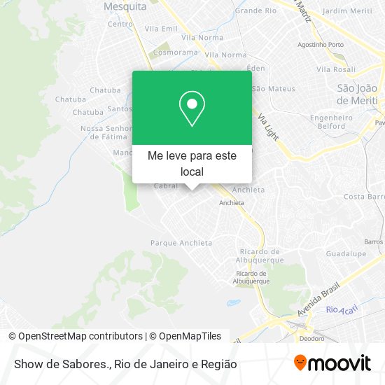 Show de Sabores. mapa