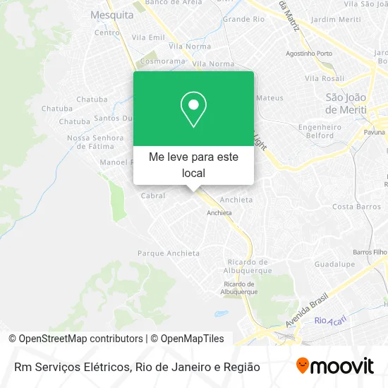 Rm Serviços Elétricos mapa