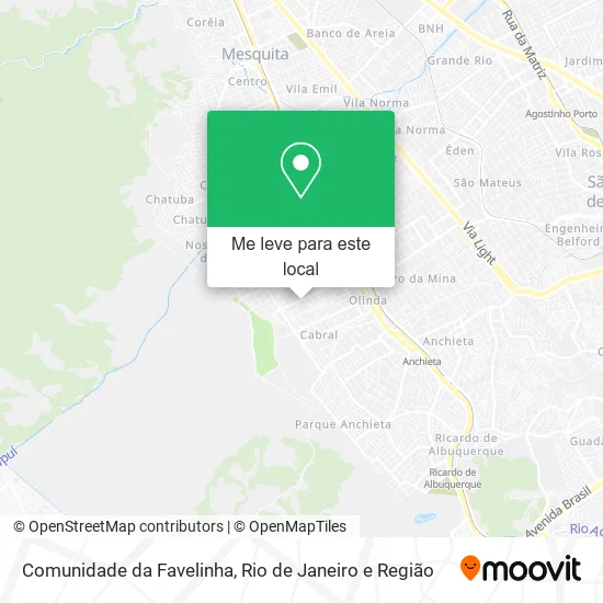 Comunidade da Favelinha mapa