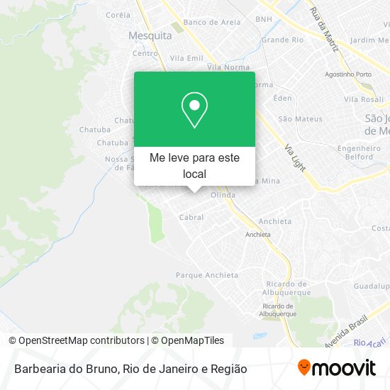 Barbearia do Bruno mapa