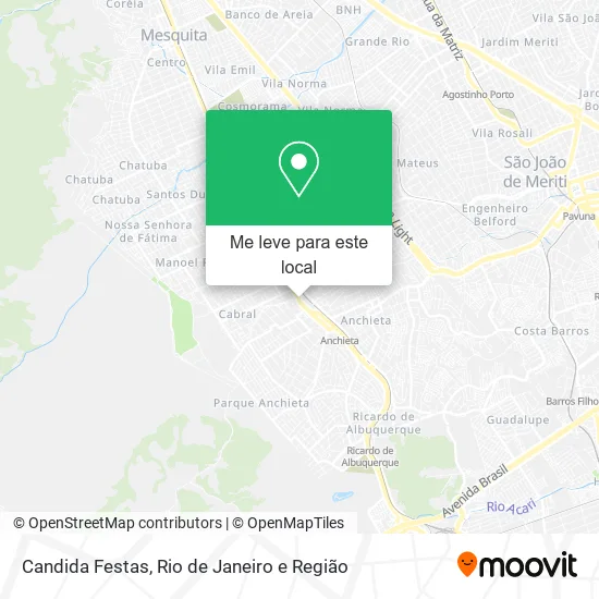 Candida Festas mapa
