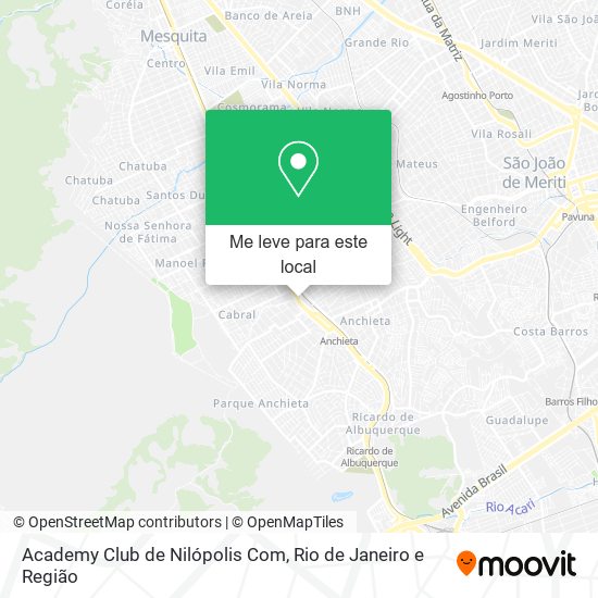 Academy Club de Nilópolis Com mapa