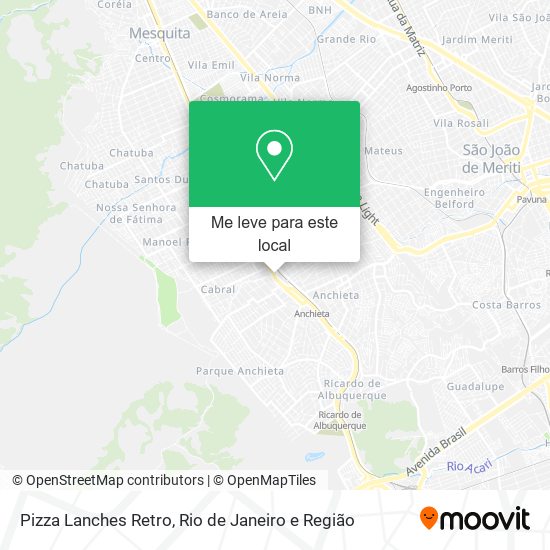 Pizza Lanches Retro mapa