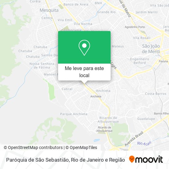 Paróquia de São Sebastião mapa