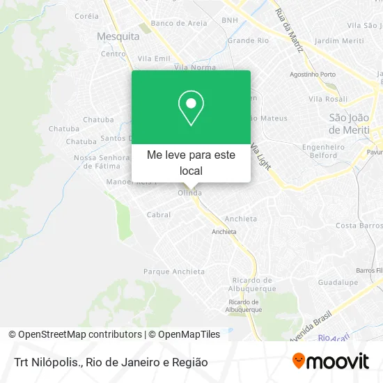 Trt Nilópolis. mapa